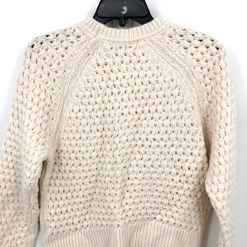 Everlane Womens Cloud Oversized Crew Sweater Small Cream Bone Textured Knit NWOT - Picture 9 of 12